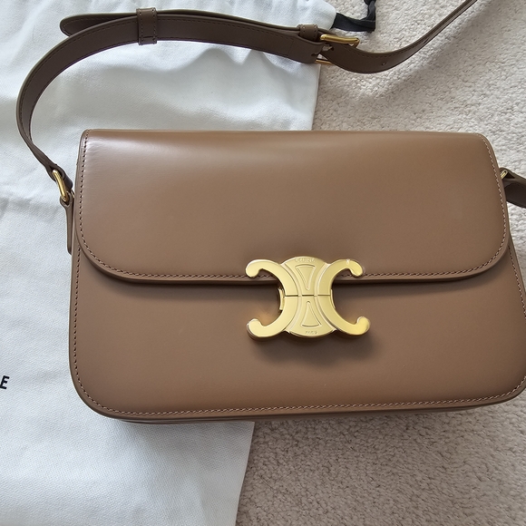Celine Handbags - Celine Brown Crossbody Bag with Gold Hardware